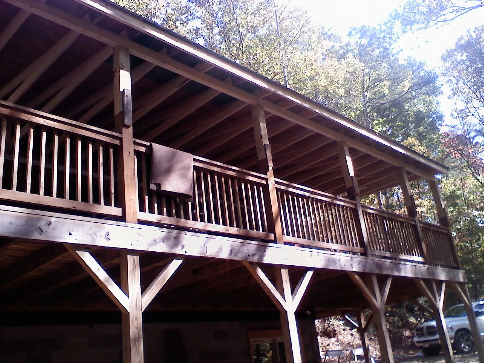 Timber framing under a new elevated porch and deck — Roof Leak Repair in Apopka by Roofing Brothers